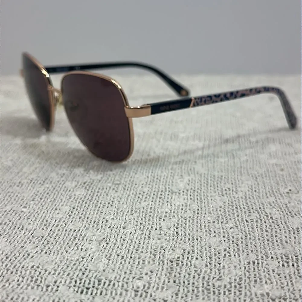 NINE WEST Pink Blue Animal Print Sunglasses NW126S